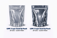 Plain Standup Pouches - Single-layer Barrier Laminated, Transparent Soft Design For Pickles, Dry Fruits, And Spices