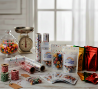 Confectionery Packaging Material - Food-grade, Durable, Transparent Plastic Film, Tear-resistant, Customizable Dimensions For Various Confectionery Products