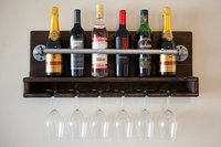 Durable Industrial Pipe Wine Rack
