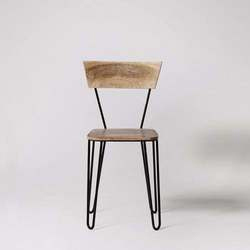 Durable Mango Wood Iron Chair