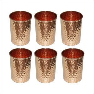 Divine Copper Hammered Glass Set