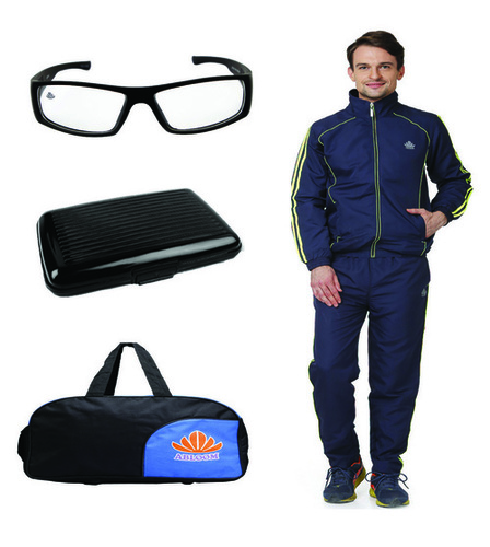 Polyester Mens Track Suit & Duffle Bag Combo
