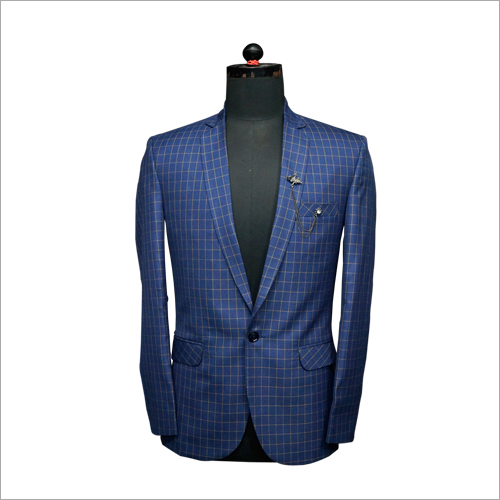 Single Button Checked Blazer
