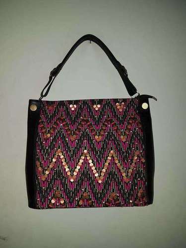 Black Vintage Leather Bucket Bag