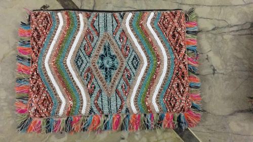 Multicolor Handloom Fabric Clutch