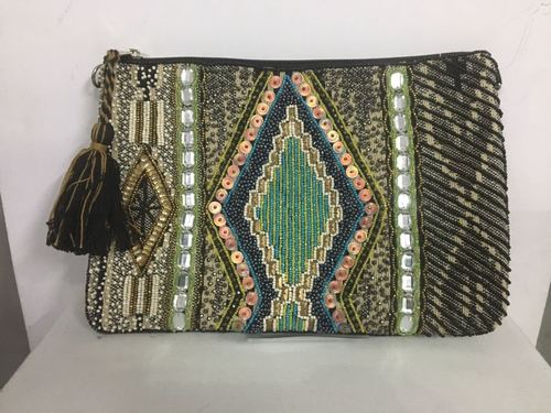 Multicolor Embroidery Ladies Beaded Clutches