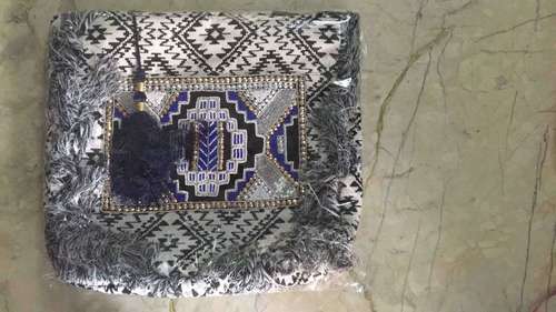 Multicolor Ethnic Full Flap Beads Clutch