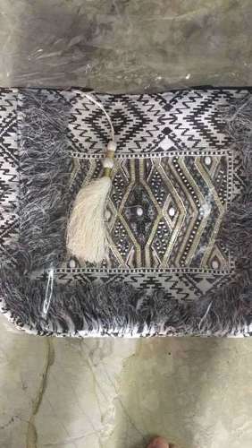 Grey Vintage Handloom Fabric Clutches