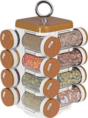 16 Jar Spice Container - Unbreakable Plastic, Wide Mouth Design , Airtight Seal for Liquids and Spices, Sleek Aesthetic with Bright Colors