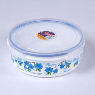 AIR TIGHT & LEAK PROOF ROUND CONTAINER 1000 ML (PRINTED)