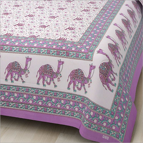 Camel Print Double Bedsheet
