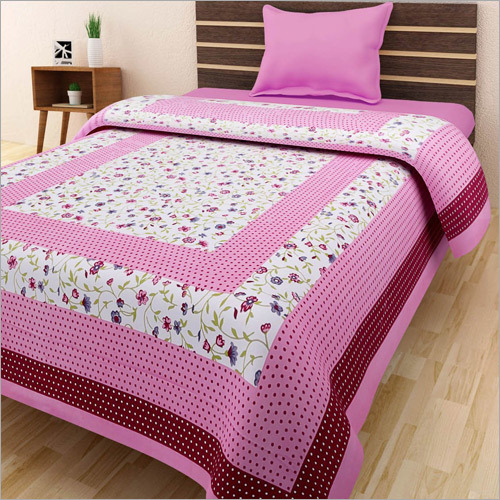 Flower Print Single Bed Sheet