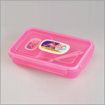 AIR TIGHT & LEAK PROOF ROUND CONTAINER 800 ml Lunch Box - Plastic, 18x12x5 cm, Pink | Airtight Seal, Leakproof Design, Easy to Clean