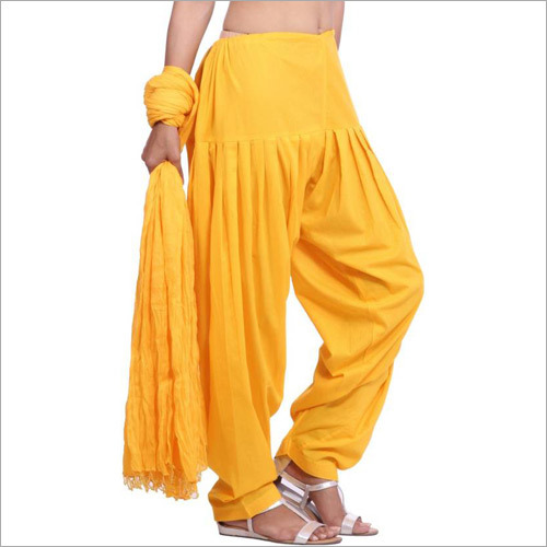 Cotton Patiala Yellow Salwar Dupatta Cotton Patiala Yellow Salwar Dupatta