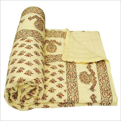 Yellow Colour Jaipuria Quilt