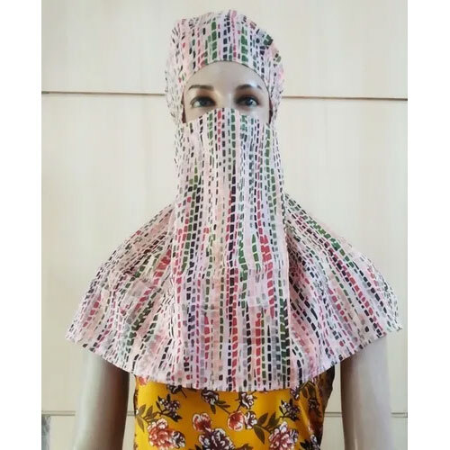 100% Cotton  printed scarves Cum Mask