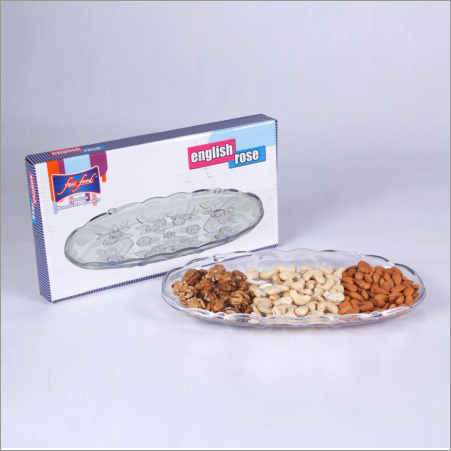 ENGLISH ROSE TRAY (GLASS LOOK)