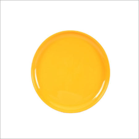 Full Plate Round (6 Pcs) - Plastic 25cm Orange, Durable Lightweight, Easy Clean, High Sides