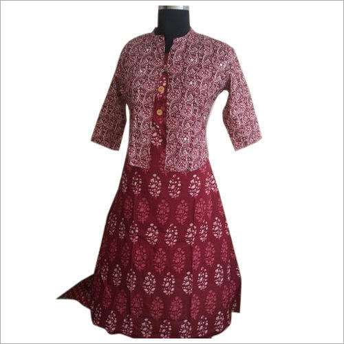 Printed Jacket Kurti
