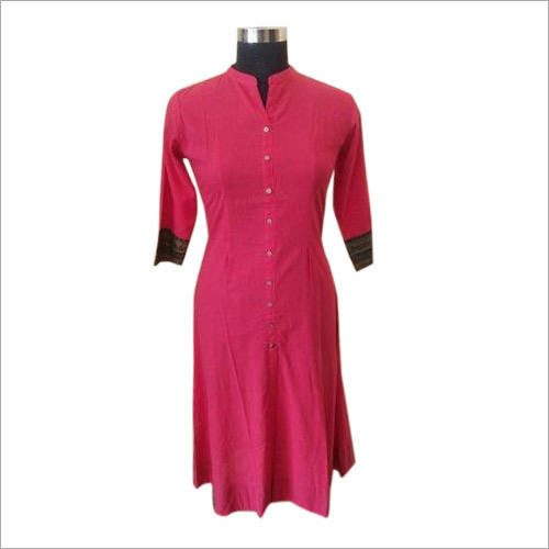 Band Collar Cotton Kurti