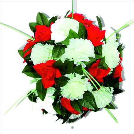 Decorative Red And White Flower