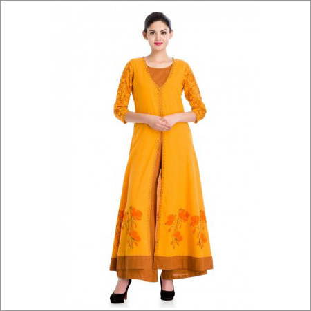 Cotton & Rayon Block Print Kurti