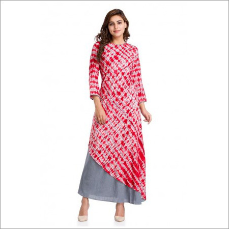Red Rayon Kurtis
