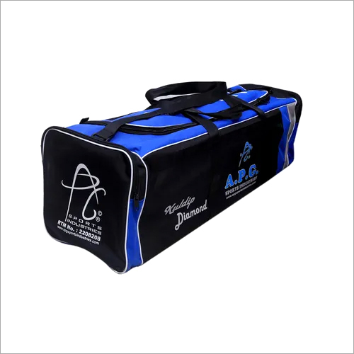 APG Kuldip Diamond Cricket Kit Bag - Heavy Duty Nylon, 75x40x30cm, Blue | Premium Zips, Additional Pockets, Unisex Design