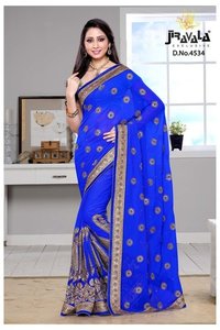 Blue Designer Sarees