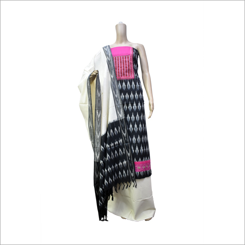 Ikat Hand Work Suit - Soft Lightweight Fabric, Elegant Color Combination | Beautifully Hand Embroidered Dupatta, Provides Ethnic Look