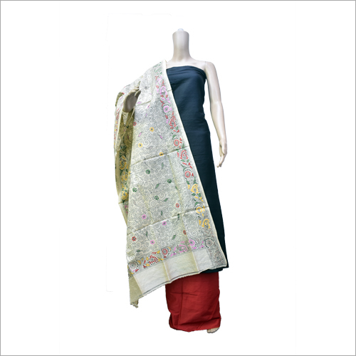 Raw Silk Kantha Suit Decoration Material: Cloths