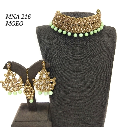 Gold Plated Necklace Drop Earrings