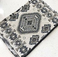 Black And Cream Fancy Beaded Jute Clutch