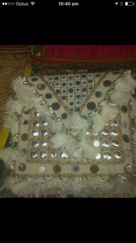 Vintage Clutch - Embroidered Design, Customized Cream Color with Button Closure