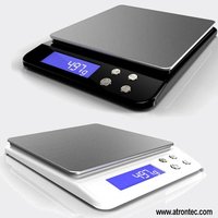 Digital Pocket Scale At416 - Stainless Steel, 140x107x20mm | Illuminated Lcd Screen, Over-load Protection, Two Measuring Plates