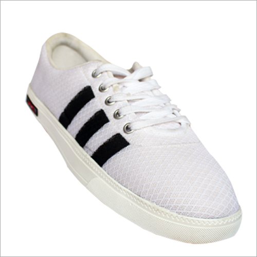 Mens White Canvas Shoe