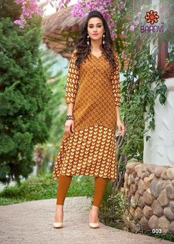 COTTON PRINTED KURTI FOR WESTERN WEAR