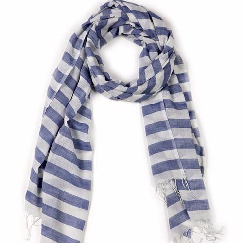 Blue And White Striped Scarf Blue And White Striped Scarf
