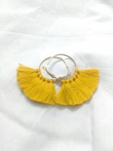 Yellow Silk Thread Tassels Gender: Women