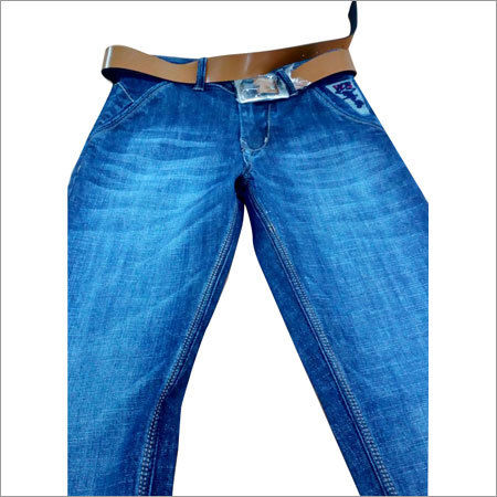 Blue Men'S Monkey Wash Jeans