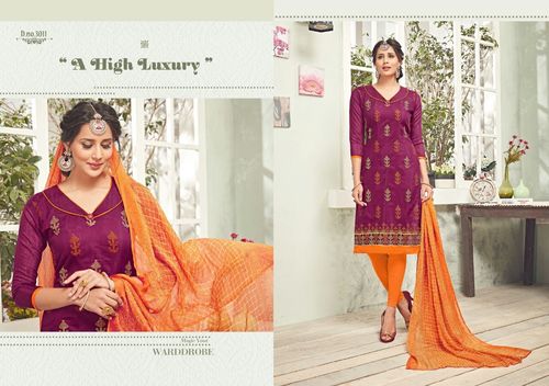 FESTIVE WEAR CHANDERI FABRIC SALWAR SUITS