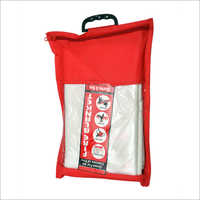 Fire Safety Blanket - Glass Fiber, Various Sizes, Red | Fire Retardant Film Layer, Oxygen Deprivation Function, Soft Texture, Convenient Handled Bag