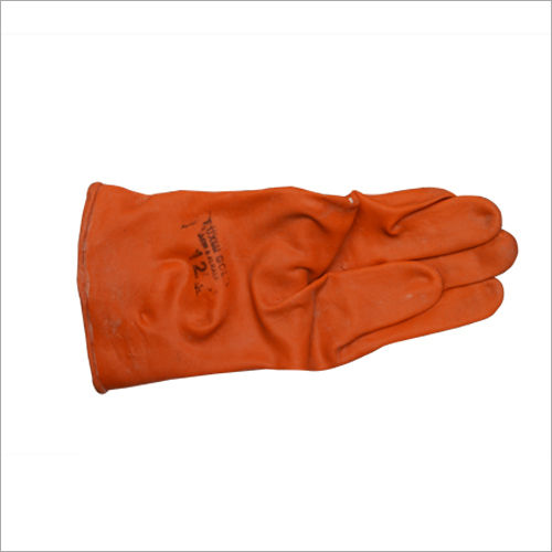 Orange Colored Safety Gloves