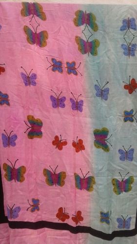 Woolen Item - Wool Blend, 70x180 Cm, Pink | Soft Texture, Stylish Design, Lightweight, Warm, Durable, Knit Butterfly Print