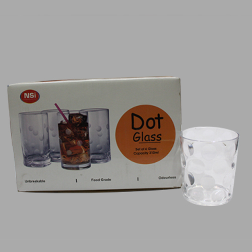 Unbreakable Dot Glass Tumbler