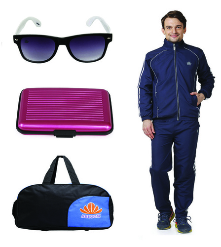 Nevy Mens Track Suit & Duffle Bag Combo (Nevy & White )