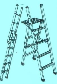 Aluminium Stool Cum Single Ladder