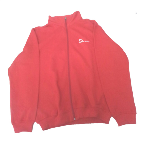 Fleece Sweatshirt - Polyester, Size L/XL/XXL, Red | Long Sleeves, Casual Wear for Women, Washable, Plain Pattern