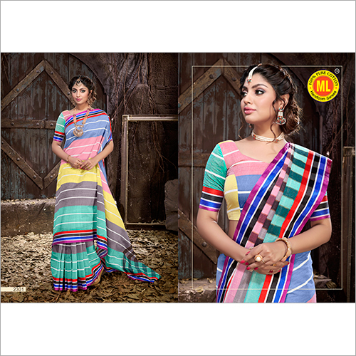 Printed Multi Color Cotton Saree