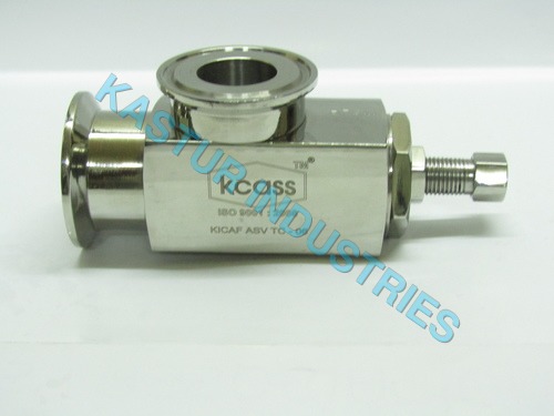 ANGLE TYPE STAINLESS STEEL SAFETY VALVE TRICLOVER